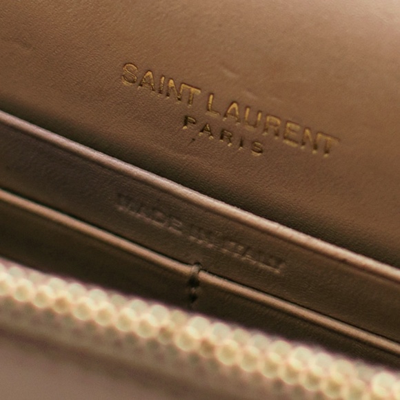 💎✨Authentic✨💎 Saint Laurent chain wallet in dark beige with tassel - Picture 4 of 5